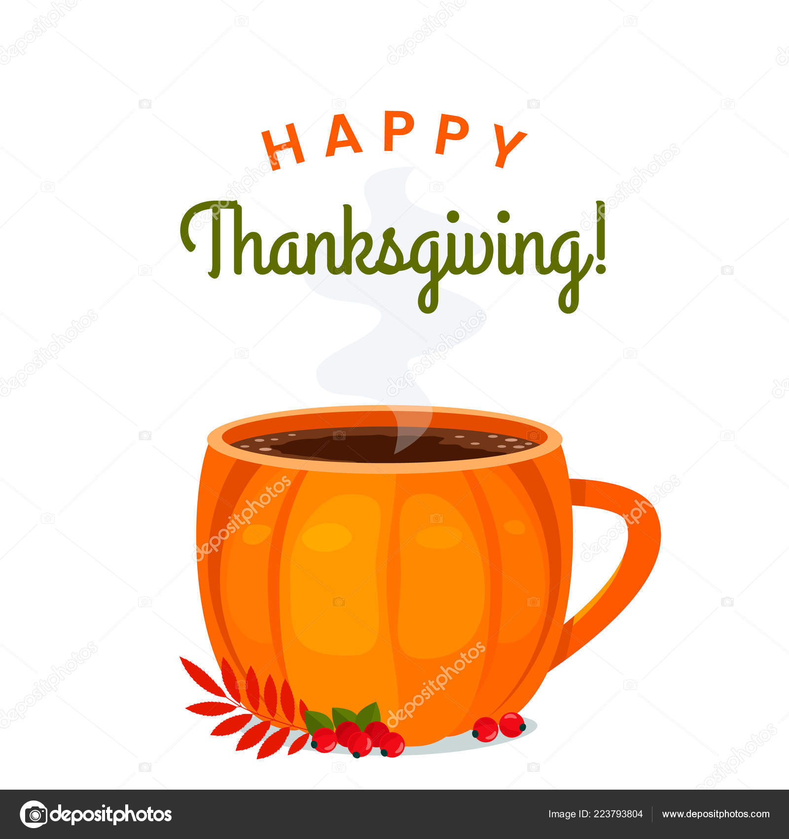 Greeting Card Banner Inscription Happy Thanksgiving Cup Form Pumpkin Hot Vector Image By C Pogorelovaolga37 Gmail Com Vector Stock Greeting Card Banner Inscription Happy Thanksgiving Cup Form Pumpkin Hot Vector Image By C Pogorelovaolga37 Gmail Com Vector Stock