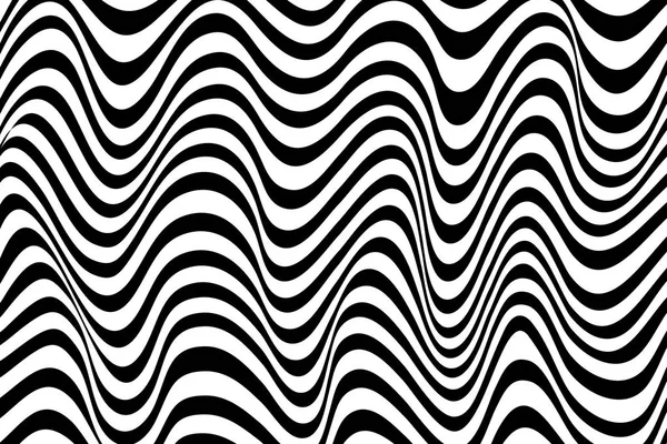 抽象纹理波浪螺旋条黑色。平向量例证. — 图库矢量图片