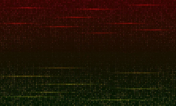 Fluxo Código Matriz Binária Tela Números Matriz Computador —  Vetores de Stock