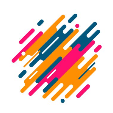 Çeşitli yuvarlak doğrusal rakamları ile modern soyut geometrik arka plan.