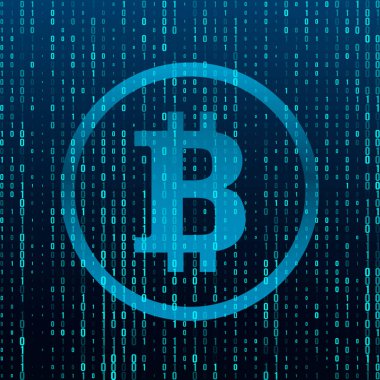 Modern electoron para - kripto Döviz Alım bitcoin. Modern tekno tarzında banner.