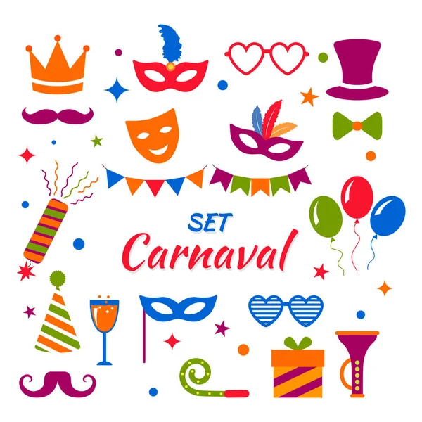 Kutlama Festival arka plan karnaval simgeler ve Venedik veya Brezilya karnaval unsurları ile. Renkli afiş.