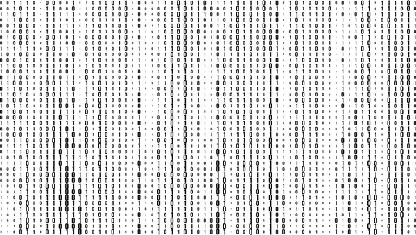 画面上のバイナリ行列コードのストリーム コンピュータの行列の数は — ストックベクタ