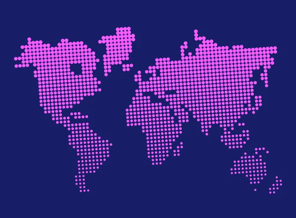 Σύγχρονο στυλιζαρισμένο παγκόσμιο χάρτη. Επίπεδη διανυσματικά εικονογράφηση — Διανυσματικό Αρχείο