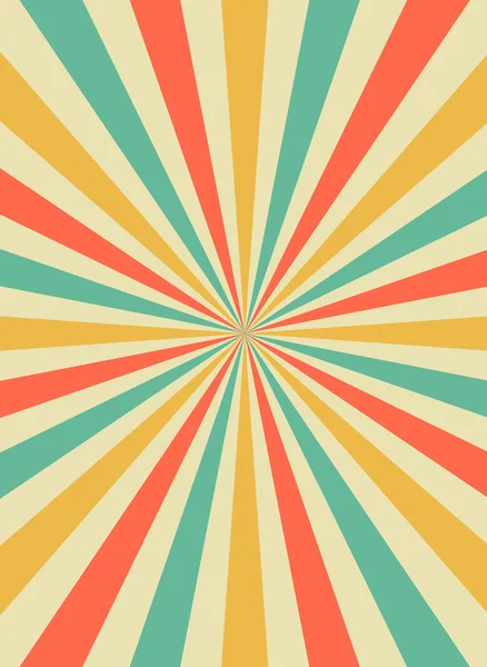 Rayos de sol del amanecer en estilo retro starburst. Plantilla de fondo para carteles de circo. vector plano — Vector de stock