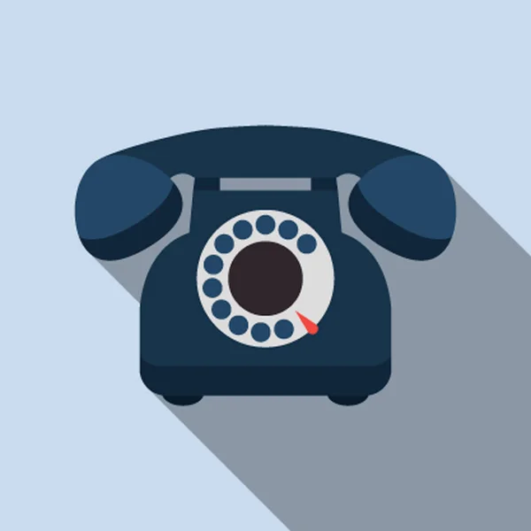 Vintage retro telefoon in een cartoon stijl plat. Pictogram. Vector illustratie — Stockvector