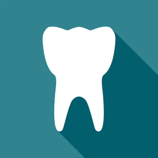 Icono de diente sano y feliz. concepto de restauración y tratamiento dental. odontología moderna — Vector de stock