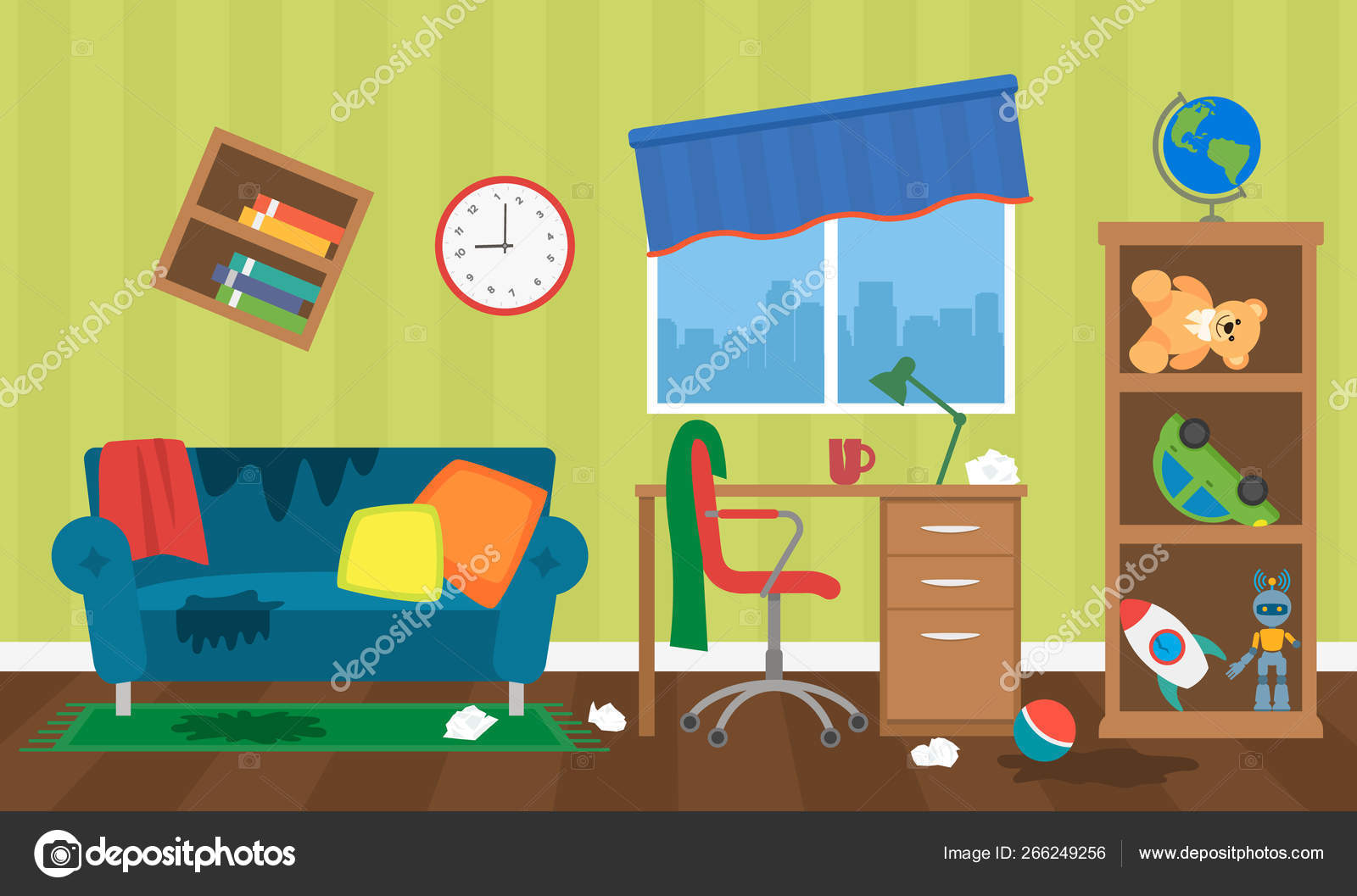 Messy Kids Room Stock Vectors Royalty Free Messy Kids Room