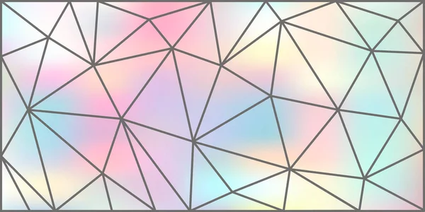 Low Poly geometrische lineare Perlmutt Hintergrund von Dreiecken in verschiedenen Größen und Farben. — Stockvektor