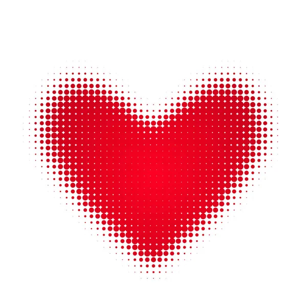 Значок серця в сучасному півтоновому стилі. векторний — стоковий вектор