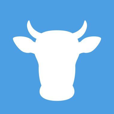 Bir kafasının beyaz silueti. vektör illüstrasyon