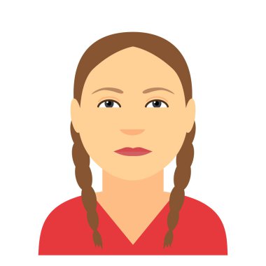 Kiev, Ukrayna 22 Ekim 2019: Greta Tunberg küresel ısınmaya karşı çevreci eylemci.