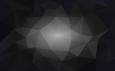 Modern koyu gri ve siyah soyut çokgen mozaik arka plan. Origami biçiminde Geometrik doku arkaplanı.