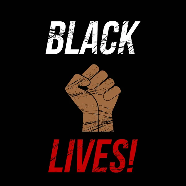 Banner Protesto Vida Negra Importa Conceito Assassinato George Floyd Ilustração — Vetor de Stock