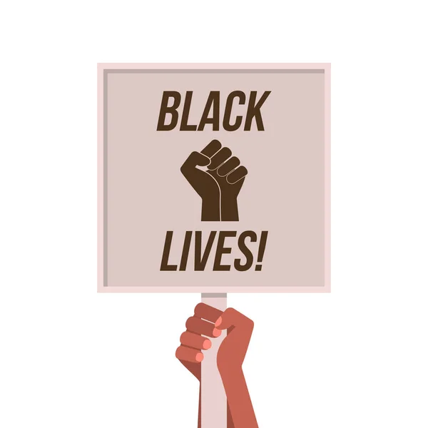 Protest Banner Black Life Matters George Floyd Assassination Concept Vector — Stock Vector