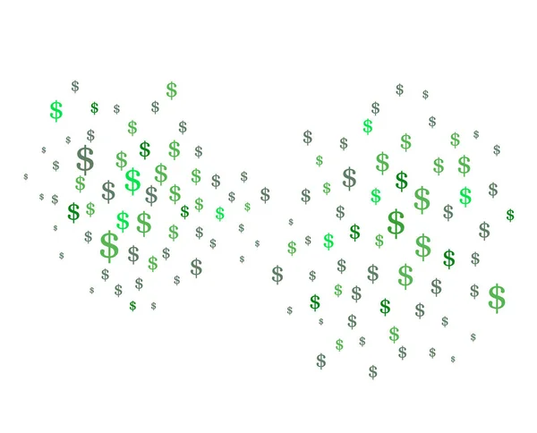 Zakelijke Achtergrond Gemaakt Van Dalende Dollartekens Moderne Abstracte Illustratie Vectorillustratie — Stockvector