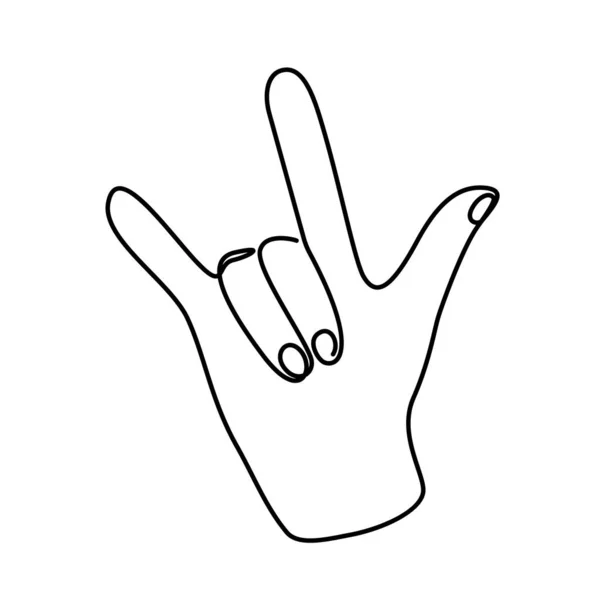 Geste d'un croquis dessiné à la main en une ligne continue. — Image vectorielle