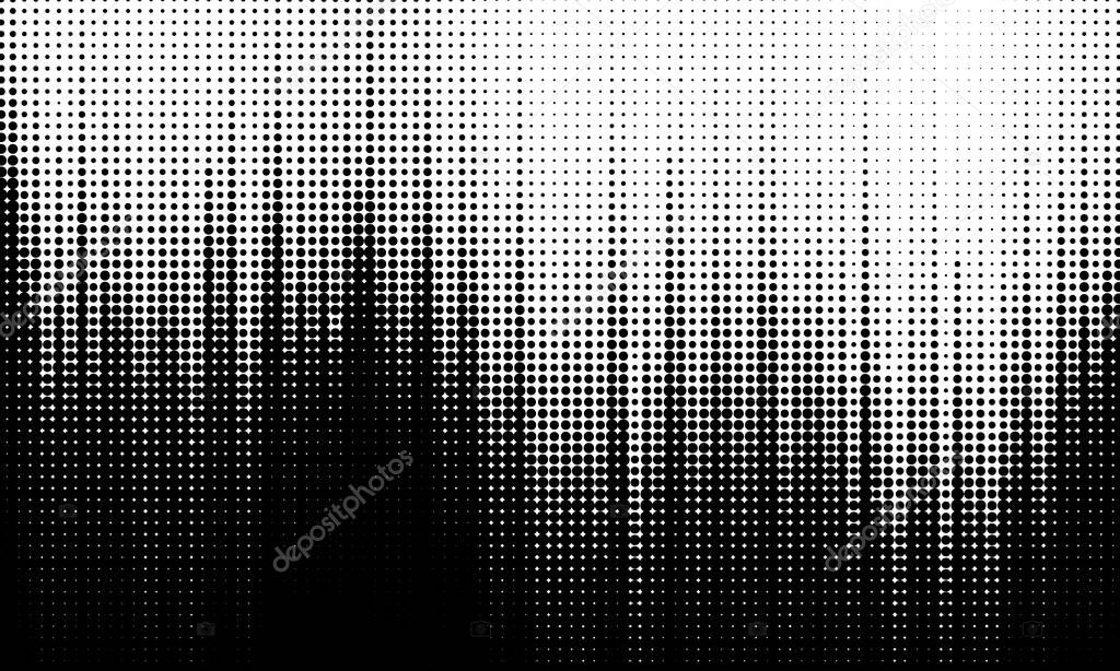 texture of monochrome vintage background in halftone style. flat vector illustration isolated on white background