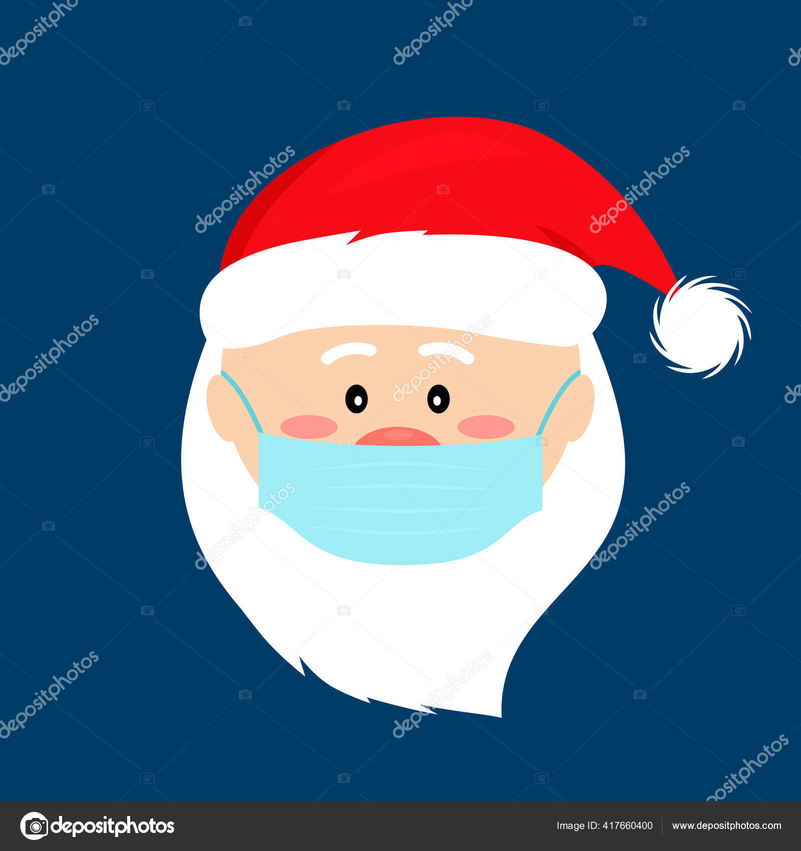 Ilustração Do Natal Do Vetor Com O Papai Noel Do Natal No Estilo