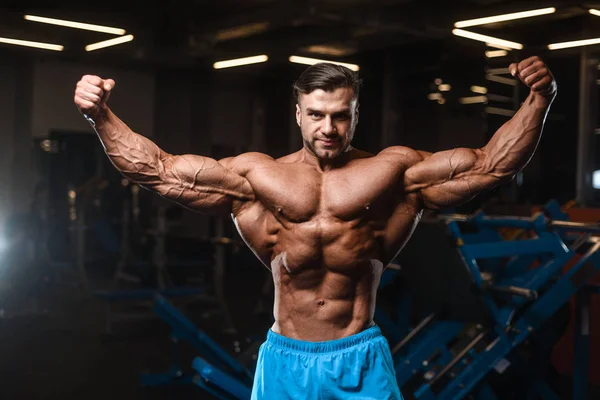 Handsome Young Fit Muscular Caucasian Man Model Appearance Workout Training — Stock Photo, Image