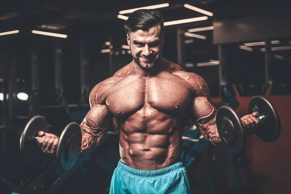 Flot Ung Fit Muskuløs Kaukasiske Mand Model Udseende Træning Træning - Stock-foto
