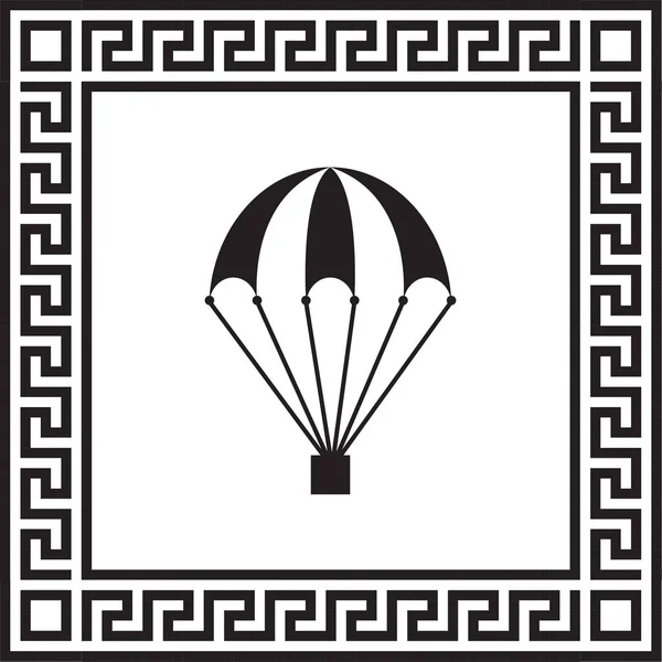 Вектор Значок Парашут Ramed Грецької Eps Орнамент — стоковий вектор
