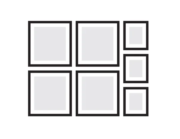 Fotolijsten Photoframes Mockup Vector Frames Fotocollage — Stockvector