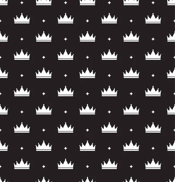 Simple Seamless Vector Pattern Crown Eps — Stock Vector