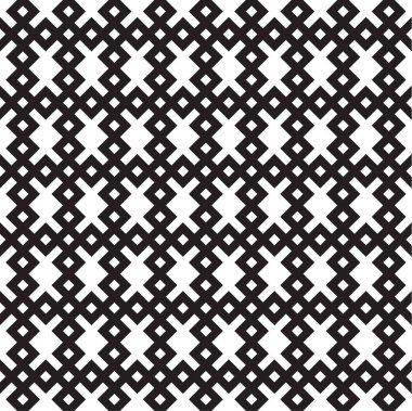 Sorunsuz siyah - beyaz geometrik desen vektör çizim