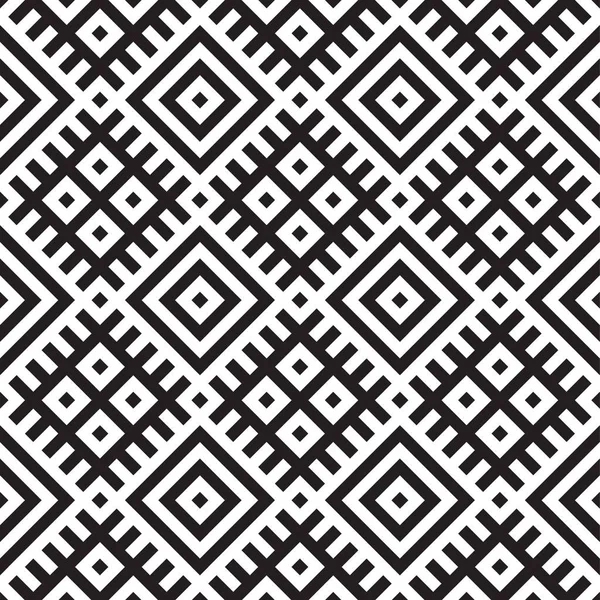Sorunsuz Siyah Beyaz Geometrik Desen Vektör Çizim — Stok Vektör
