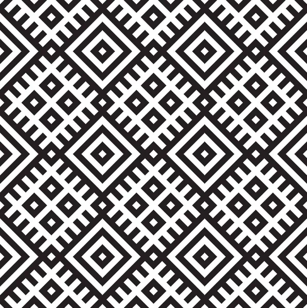 Απρόσκοπτη Μαύρο Λευκό Γεωμετρικό Μοτίβο Εικονογράφηση Διάνυσμα — Διανυσματικό Αρχείο