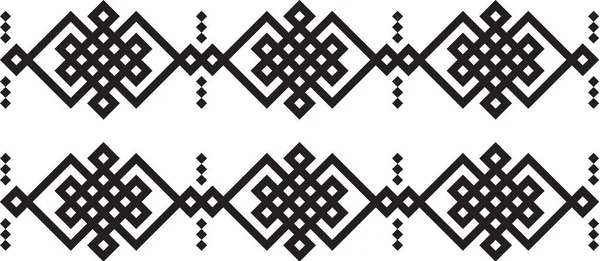 Conjunto de bordes verticales para diseño. Silueta negra atada aislada sobre fondo blanco. Ilustración vectorial . — Archivo Imágenes Vectoriales