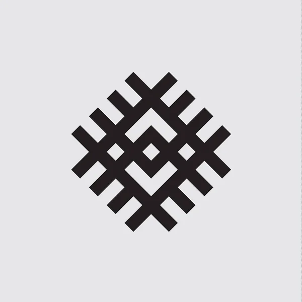 Ilustración de vector de nudo celta en blanco y negro, aislado — Vector de stock