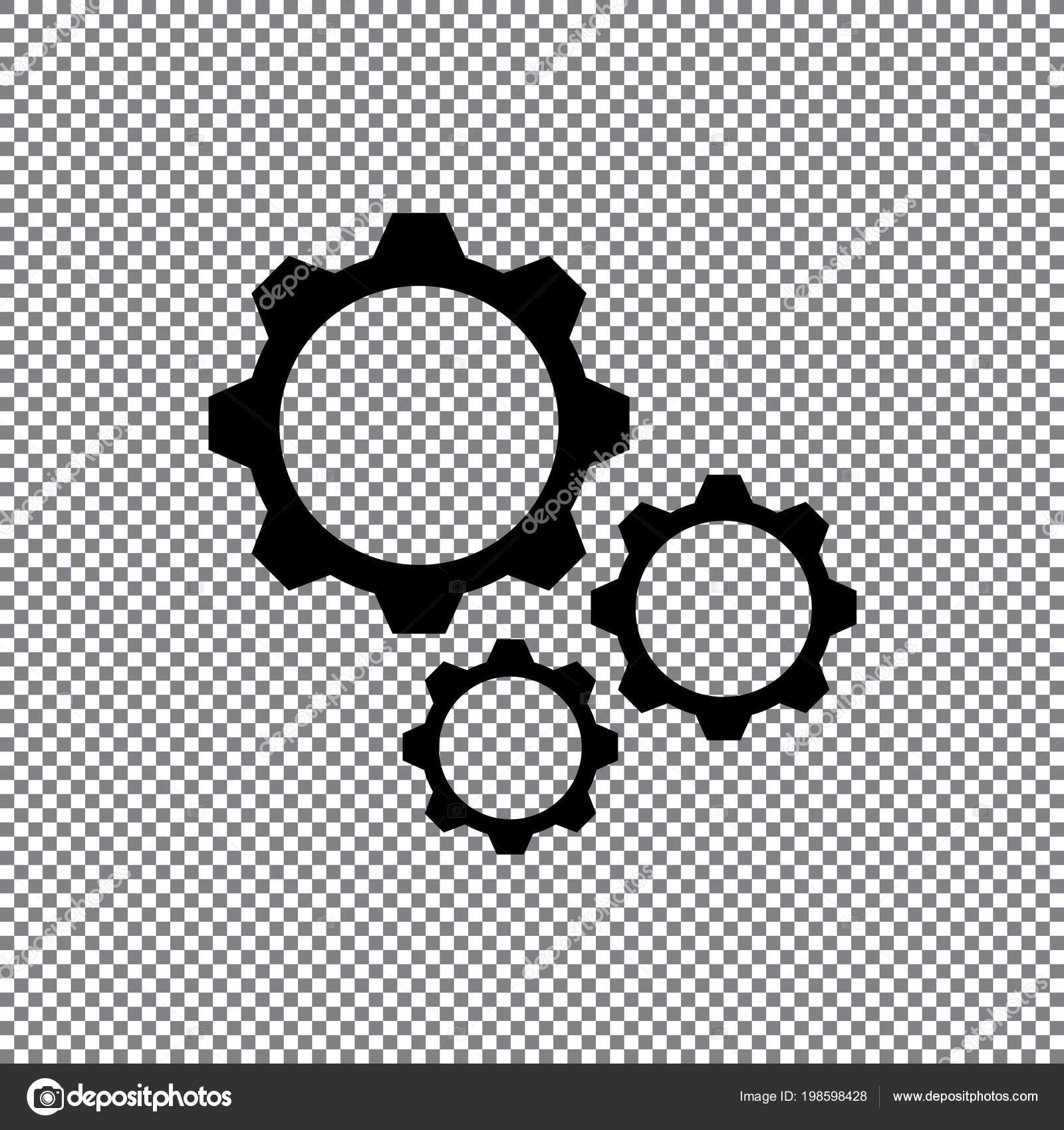 Gears Vector Icon Transparent Background Stock Vector C Pvl0707