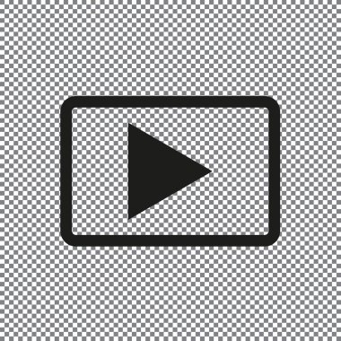 Saydam bir arka plan üzerinde vektör video simgesi