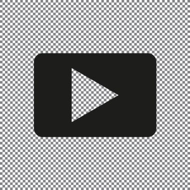 Saydam bir arka plan üzerinde vektör video simgesi
