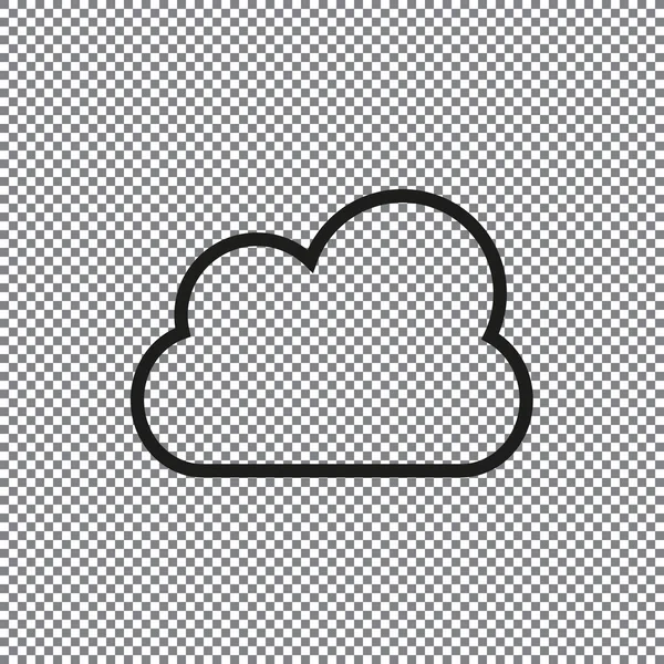 Vector Pictogram Wolk Weer Een Transparante Achtergrond — Stockvector