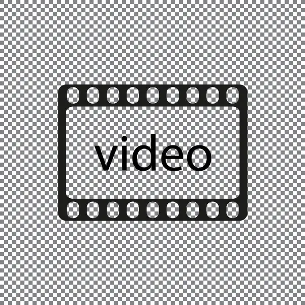 Vector Videopictogram Een Transparante Achtergrond — Stockvector