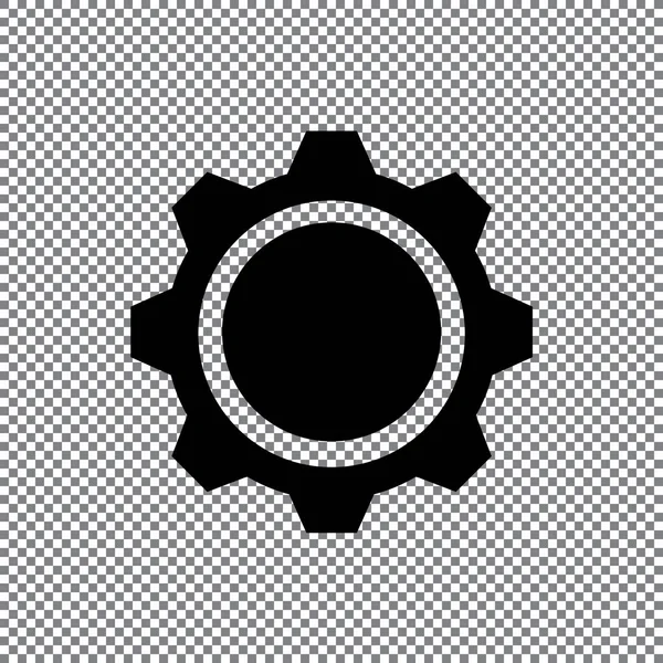 Gears Vector Icon Transparent Background — Stock Vector