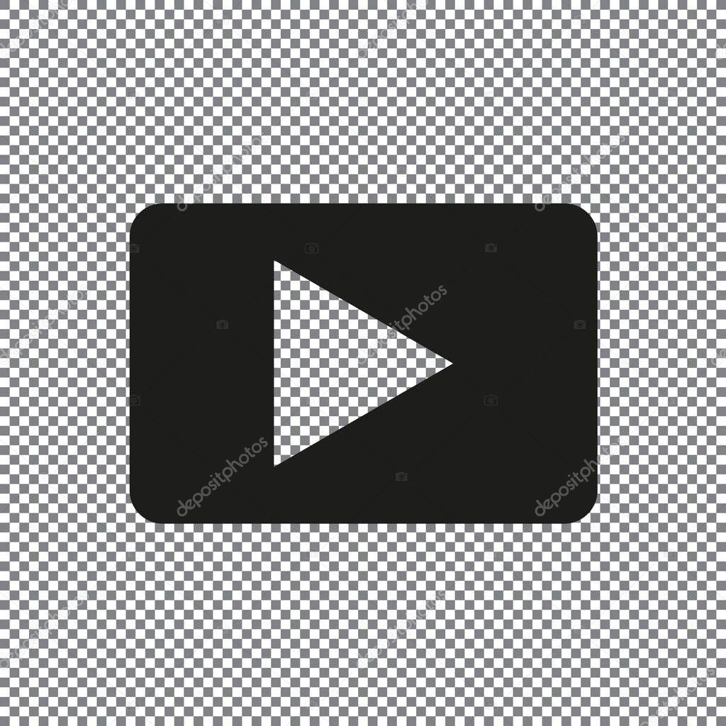 Vector video icon on a transparent background
