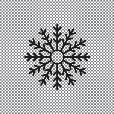 saydam bir arka plan üzerinde vektör simge kar tanesi