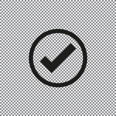 vektör simge onay işareti şeffaf bir arka plan üzerinde