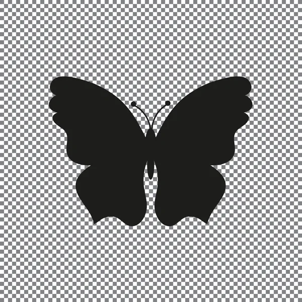 Vector Icono Mariposa Sobre Fondo Transparente — Vector de stock