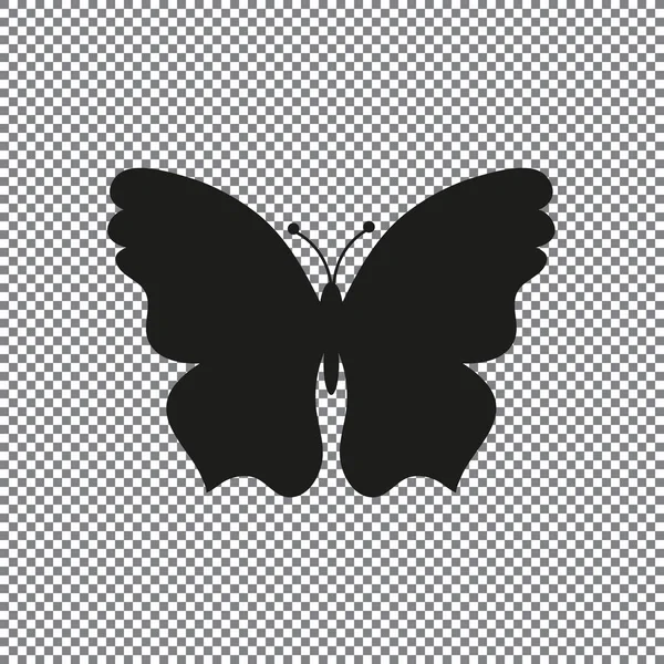 Vector Icono Mariposa Sobre Fondo Transparente — Archivo Imágenes Vectoriales