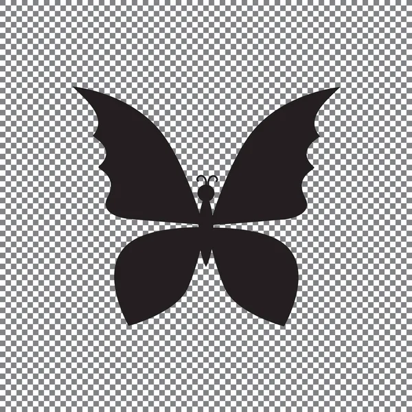 Vector Icono Mariposa Sobre Fondo Transparente — Archivo Imágenes Vectoriales
