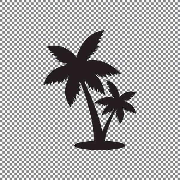 Vector Icon Palm Tree Transparent Background — Stock Vector