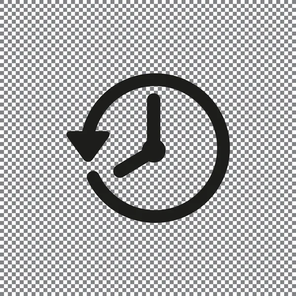 Vector Clock Icon Transparent Background — Stock Vector