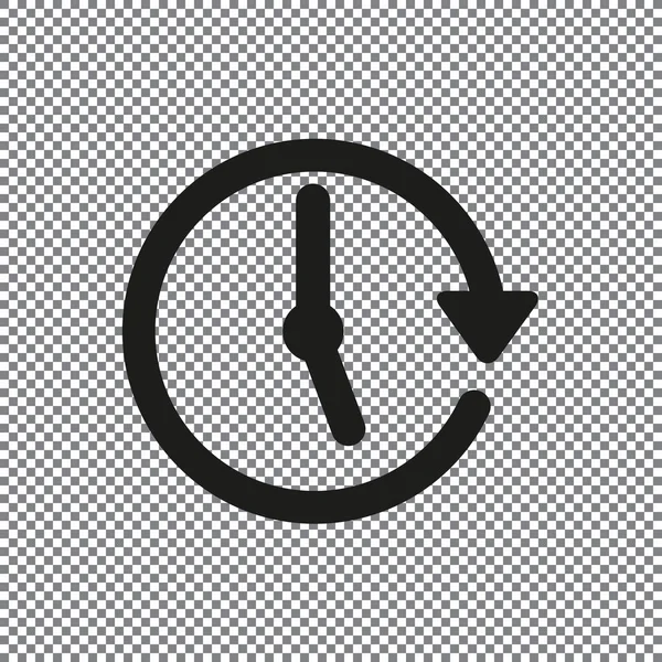 Icono Del Reloj Vectorial Sobre Fondo Transparente — Archivo Imágenes Vectoriales