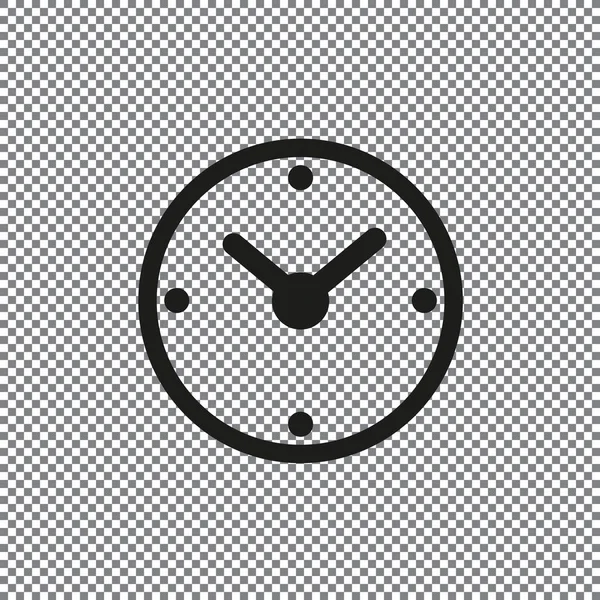 Icono Del Reloj Vectorial Sobre Fondo Transparente — Vector de stock