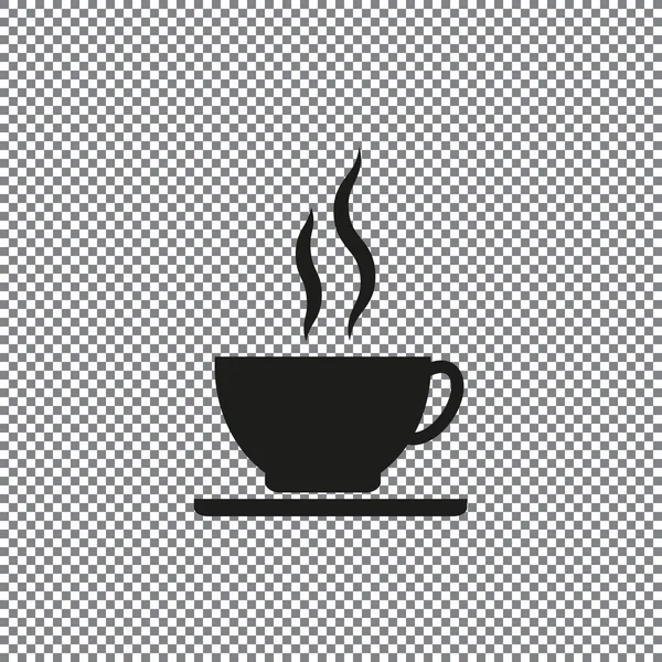 Vektor Symbol Des Kaffees Auf Transparentem Hintergrund — Stockvektor